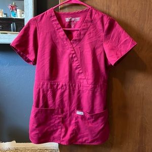 Grey’s Anatomy wrap scrub top.